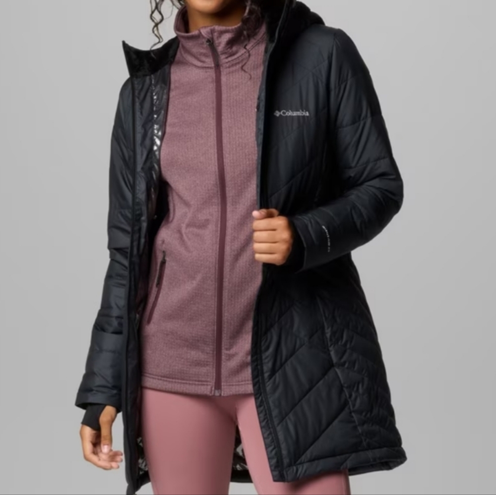 Columbia Women's Black Long Jacket with Omni-Heat